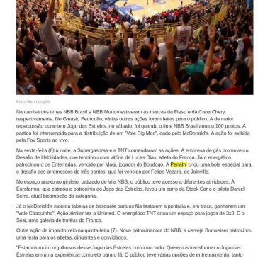 Ativações de patrocínio viram marca do Jogo das Estrelas- Máquina do Esporte