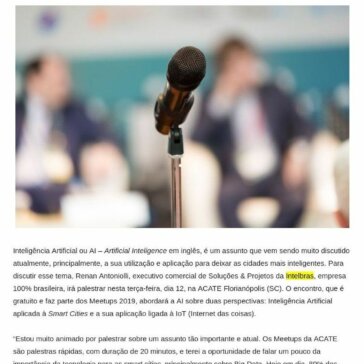 Executivo da Intelbras palestra sobre Inteligência Artificial aplicada à Smart Cities- E-Commerce News