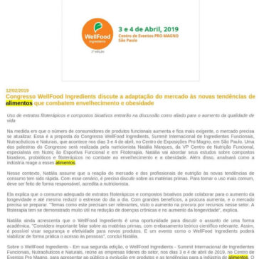 Congresso WellFood Ingredients discute a adaptação do mercado às novas tendências de alimentos que combatem envelhecimento e obesidade – Feiras do Brasil