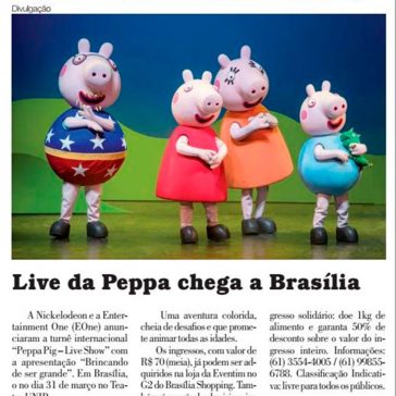 Live da Peppa chega a Brasilia – Jornal Alô Brasília