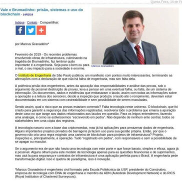 Vale e Brumadinho: prisão, sistemas e uso do blockchain -JorNow