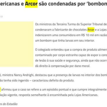 Lojas Americanas e Arcor são condenadas por ‘bombom com larvas’ – Vida Saudável
