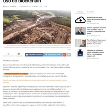 Vale e Brumadinho: prisão, sistemas e uso do blockchain- IP News