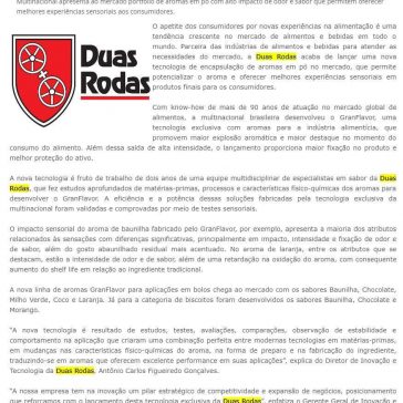 Duas Rodas lança tecnologia exclusiva de encapsulação que potencializa aromas em pó – Guia Lat