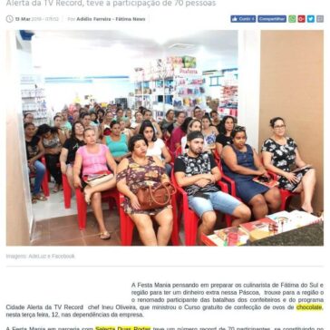 Festa Mania de Fátima do Sul realiza o maior Curso de Ovos de Chocolate da região – Fatima News