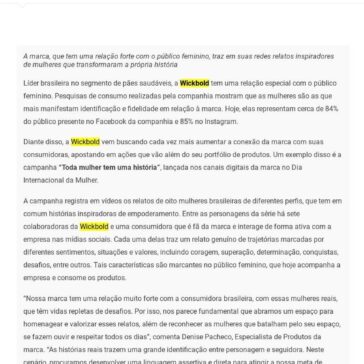 Campanha da Wickbold incentiva o empoderamento feminino – Comunicação & Cia