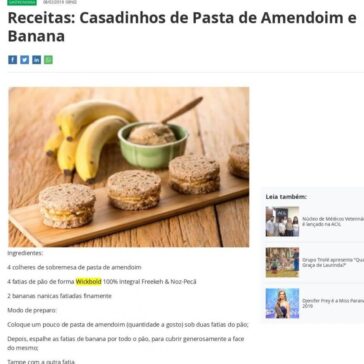 Receitas: Casadinhos de Pasta de Amendoim e Banana – Jornal União