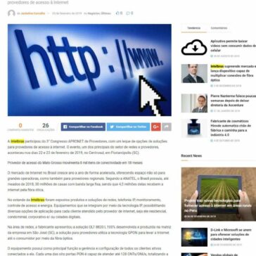 Intelbras apresenta soluções completas para ISPs no 3° Congresso APRONET de Provedores- IP News