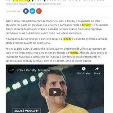 Ex-levantador Maurício encerra campanha da Penalty para promover bolas da marca- LanceNet