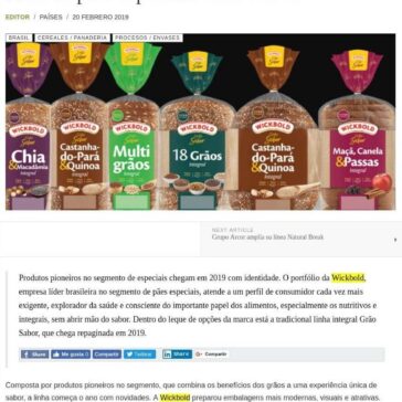 Wickbold renova embalagens da principal linha de pães especiais: Grão Sabor – Food News Latam