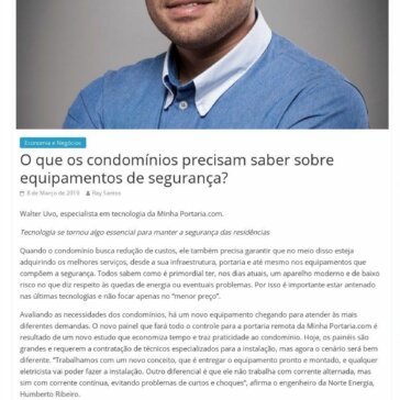 O que os condomínios precisam saber sobre equipamentos de segurança?- Jornal Dia Dia