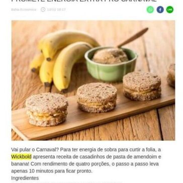 SNACK DE BANANA E PASTA DE AMENDOIM PROMETE ENERGIA EXTRA PRO CARNAVAL – Central de Notícias