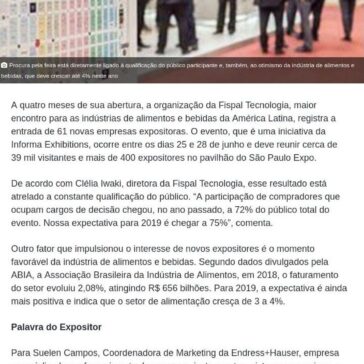 Novos expositores garantem espaço na Fispal Tecnologia 2019 – Revista News