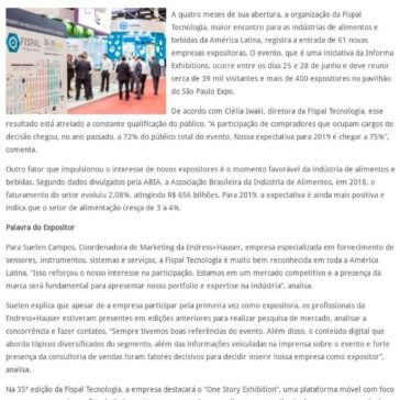 Fispal Tecnologia 2019 Já conta com Mais de 60 novos expositores – Cargo news