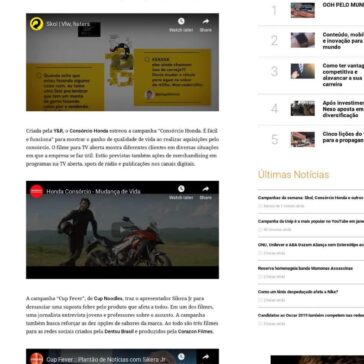 Campanhas da semana: Skol, Consórcio Honda e outros- Meio & Mensagem (On-line)