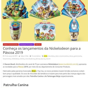 Conheça os lançamentos da Nickelodeon para a Páscoa 2019 – Sabor à Vida Gastronomia