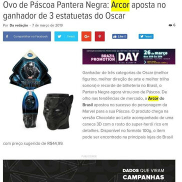 Ovo de Páscoa Pantera Negra: Arcor aposta no ganhador de 3 estatuetas do Oscar – Abc da Comunicação