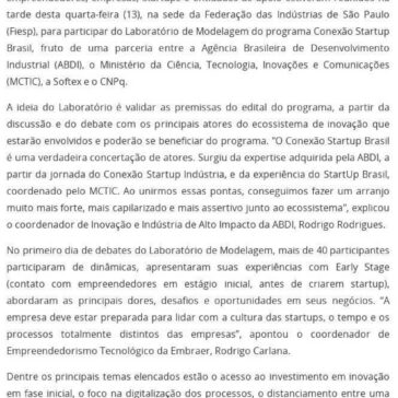 Ecossistema de inovação discute modelagem do Conexão Startup Brasil- Investe São Paulo