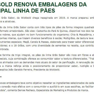 WICKBOLD RENOVA EMBALAGENS DA PRINCIPAL LINHA DE PÃES – Aditivos & Ingredientes