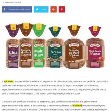Wickbold renova principal linha de pães especiais: Grão Sabor Grandes Nomes da Propaganda