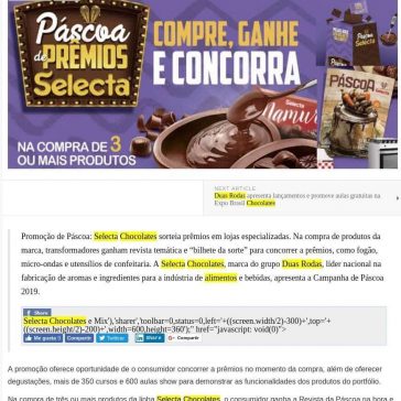 Revista da Páscoa reforça portfólio da Selecta Chocolates e Mix  – Confiteria Latam