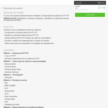 Treinamento de Iniciantes em CFTV IP -Sympla