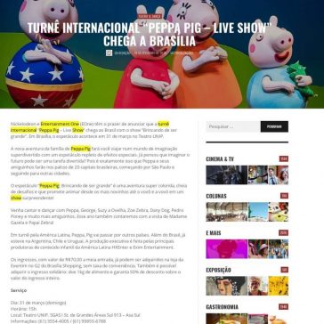 Turnê internacional “Peppa Pig – Live Show” chega a Brasília – Aqui Tem Diversão