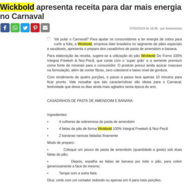 Wickbold apresenta receita para dar mais energia no Carnaval – Diário dos Campos