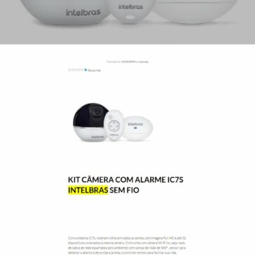 Kit Câmera Com alarme IC7s Intelbras sem fio- Acordo Coletivo