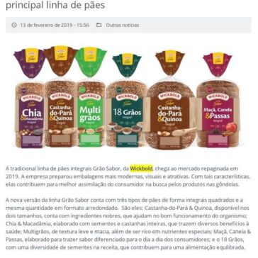 Wickbold renova embalagens de Grão Sabor, sua principal linha de pães – EmbalagemMarca