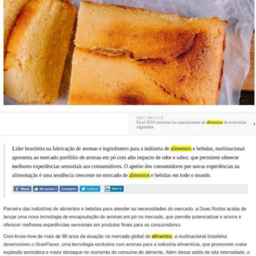 Tecnologia exclusiva de encapsulação que potencializa aromas em pó – Food News Latam