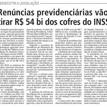 Renúncias previdenciárias vão tirar R$ 54 bi dos cofres do INSS- Diário Comercial