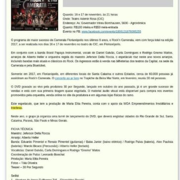 Rock’n Camerata Edição 2017 -Calendário Floripa