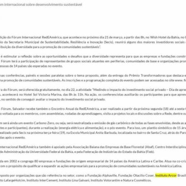 Salvador sedia fórum internacional sobre desenvolvimento sustentável – Prefeitura Municipal de Salvador