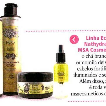 Linha Eco Chá Nathydra’s, da MSA Cosméticos – Malu