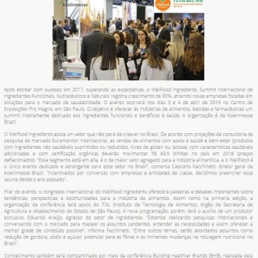 2° WellFood Ingredients Summit traz tendências em alimentos & bebidas funcionais e saudáveis – UBRAFE