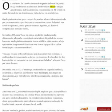 STJ manda indenizar mulher por bombom com larvas que não chegou a ser comido – Estado de Minas (Online)