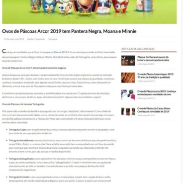 Ovos de Páscoas Arcor 2019 tem Pantera Negra, Moana e Minnie  – Promoo