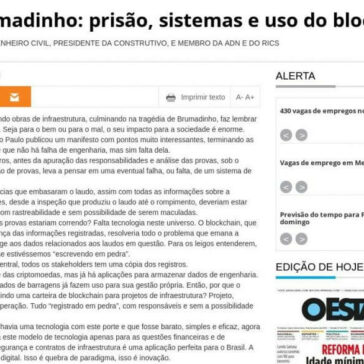 Vale e Brumadinho: prisão, sistemas e uso do blockchain- O Estado