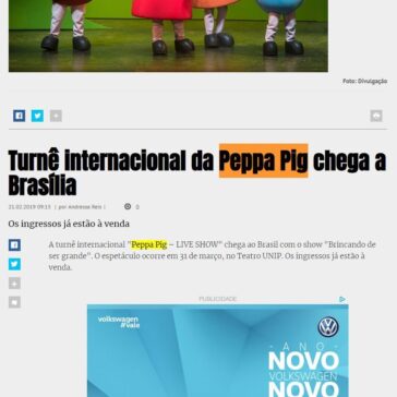 Turnê internacional da Peppa Pig chega a Brasília – Destak (On-line)