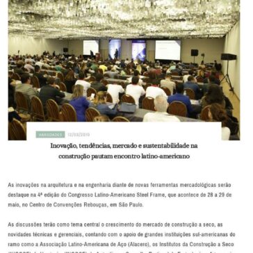 Inovação, tendências, mercado e sustentabilidade na construção pautam encontro latino-americano- Portal Expansão