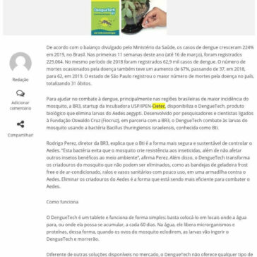 Solução criada por startup ajuda a combater à dengue- Fórum Saúde Digital