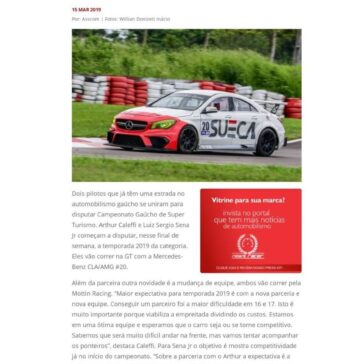Turismo: Caleffi/Sena Jr em dupla na Mercedes #20- News Racer