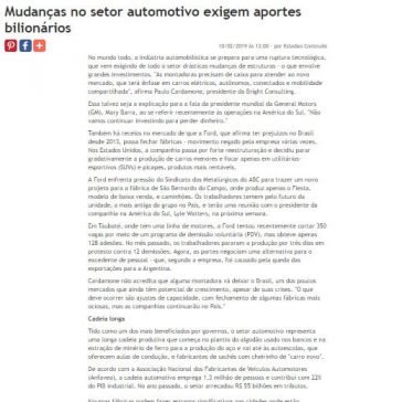 Mudanças no setor automotivo exigem aportes bilionários – Jornal do Oeste