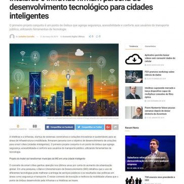 Intelbras e Infravias firmam parceria de desenvolvimento tecnológico para cidades inteligentes- IP News