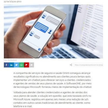 Omint reduz contatos por telefone e e-mail após adoção de chatbot- computer world