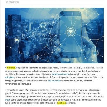 Intelbras e infravias firmam parceria de desenvolvimento para smart cities – Blog do Moreira