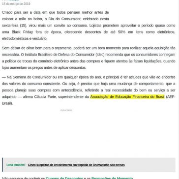 Dia do Consumidor 2019: Dicas para aproveitar este 15 de março com segurança- Saiba Tudo MT