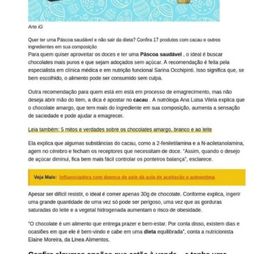 17 delícias para ter uma Páscoa saudável – com chocolate – e não sair da dieta – Portal MT