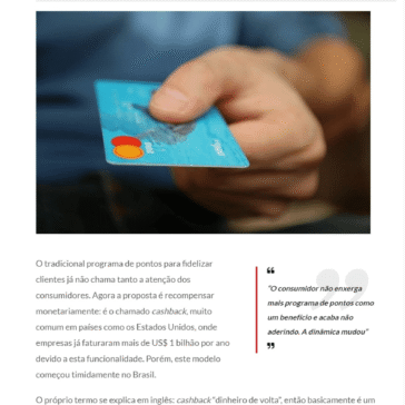 Cashback: o que é e quais são as suas vantagens?- Negócios em Foco